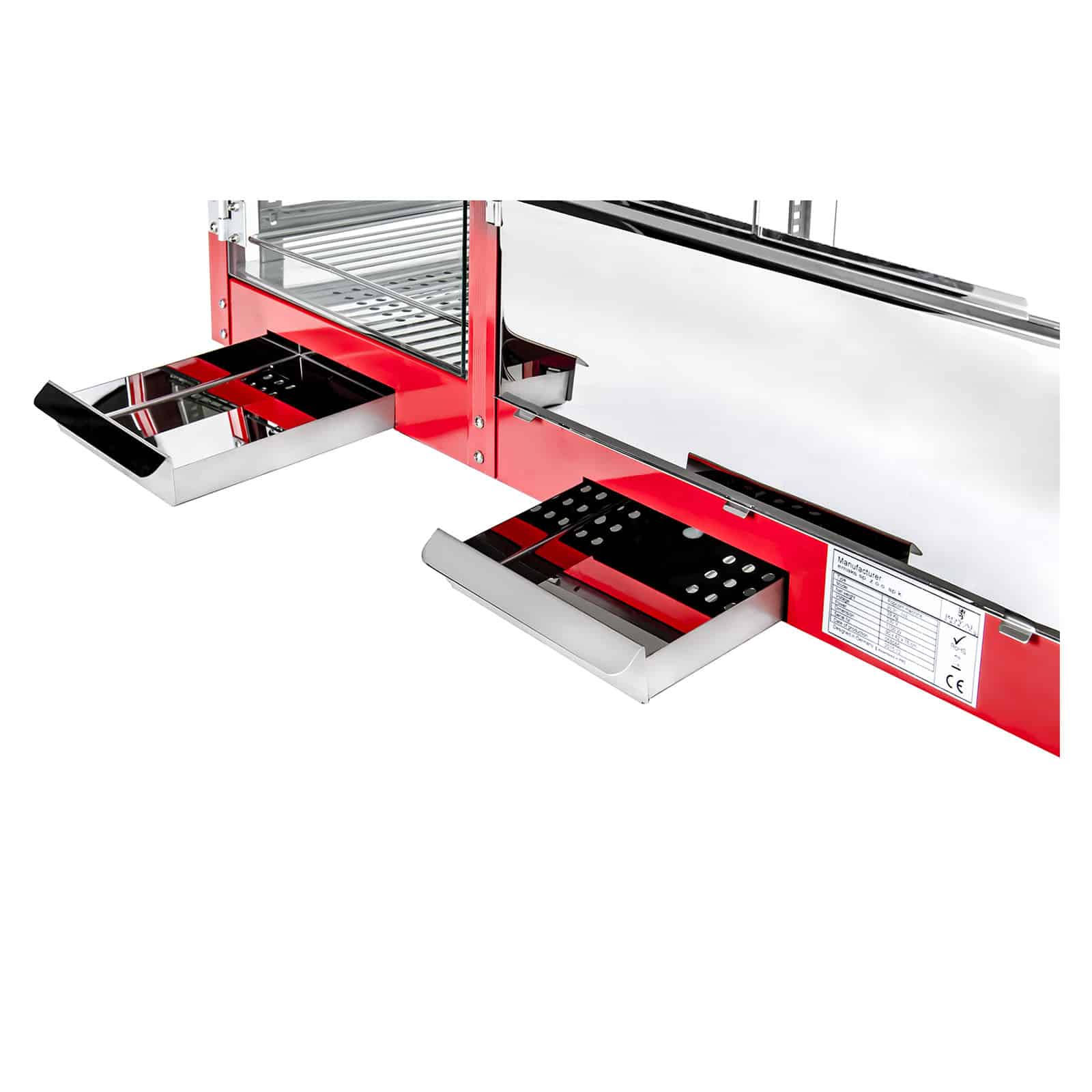 Macchina per popcorn con vetrina riscaldata - 1700 W | RCPC-16E