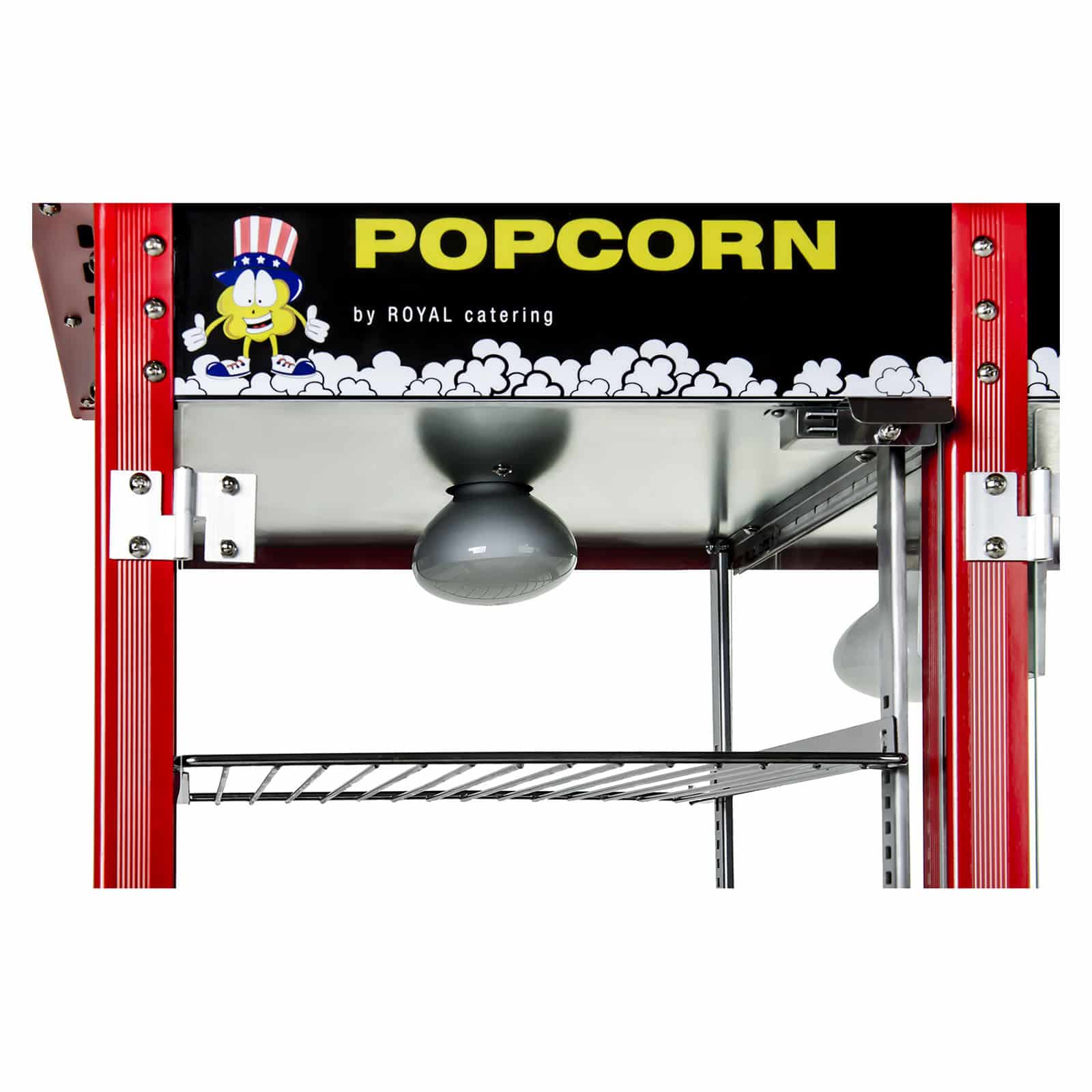 Macchina per popcorn con vetrina riscaldata - 1700 W | RCPC-16E