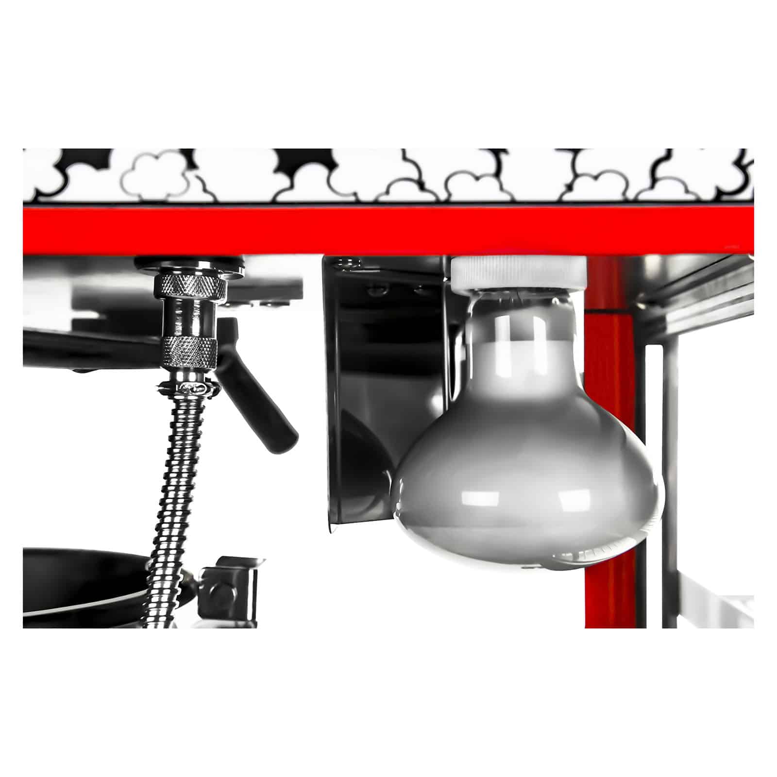 Macchina per popcorn con vetrina riscaldata - 1700 W | RCPC-16E