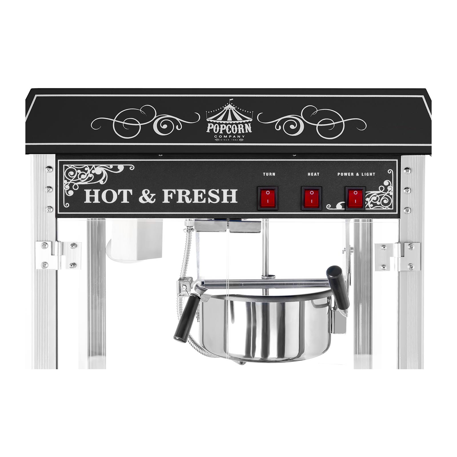 Macchina per popcorn con carrello - 1600 W - design RETRO | RCPW.16.2