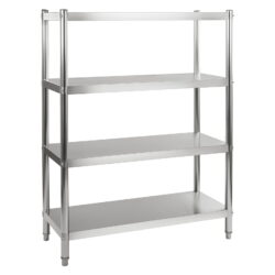 Scaffale in acciaio inox - 120 cm - 4 ripiani | RCER-120