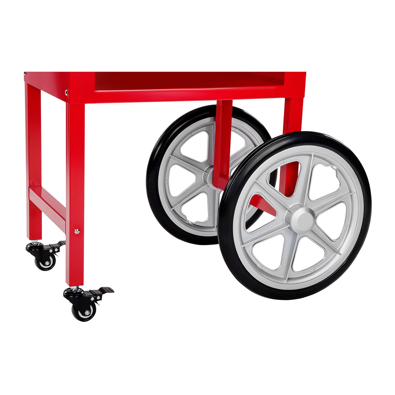 Macchina per popcorn completa di carrello - design retrò - rossa | RCPW.16.2