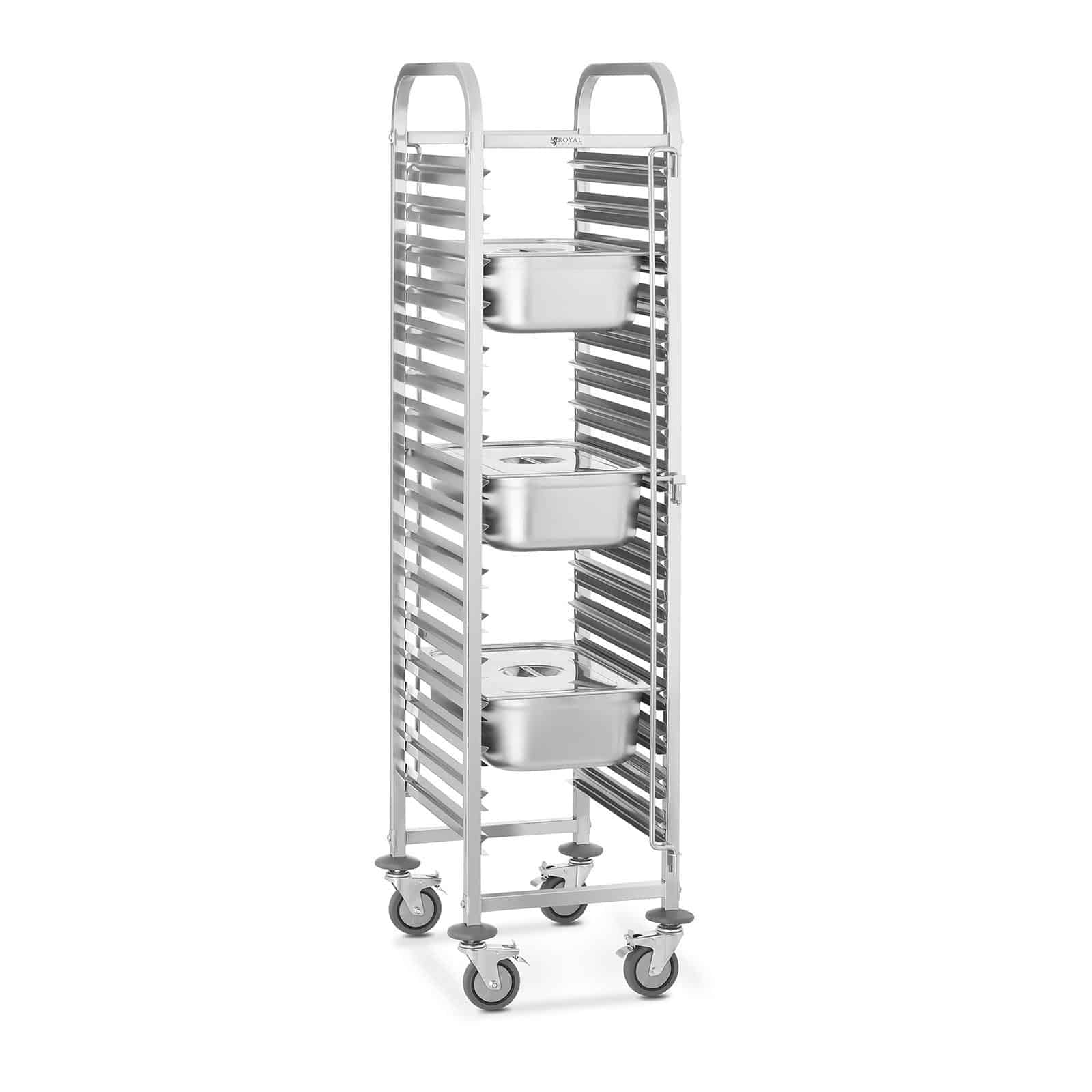 Carrello per tavolette - 16 cassetti GN