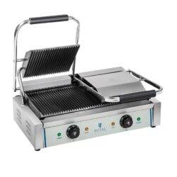 Piastra panini - 2 x 1800 watt - rigata - 2.0 | RCKG-3600-G
