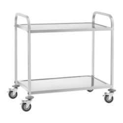 Carrello da servizio in acciaio inox - 2 ripiani - fino a 160 kg | RCSW 3E