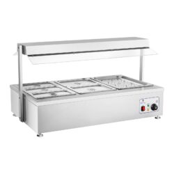 Bain Marie - 6 GN - con sovrastruttura per carne