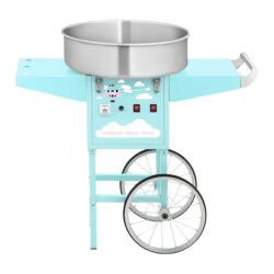 Macchina per zucchero filato con carrello - 52 cm - 1 200 W - turchese | RCZK-1200-BG