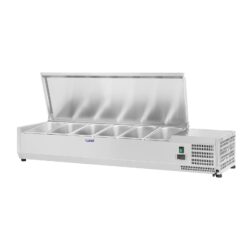 Vetrina refrigerata - 140 x 33 cm - 6 contenitori GN 1/4