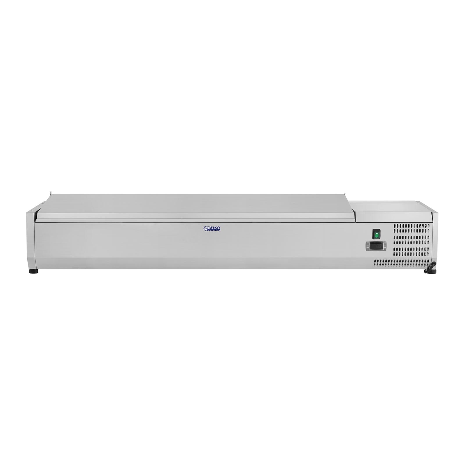 Vetrina refrigerata - 150 x 33 cm - 7 contenitori GN 1/4 | RCKV-150/33-7S