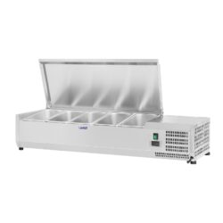 Vetrina refrigerata - 120 x 33 cm - 5 contenitori GN 1/4