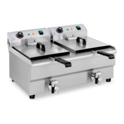 Friggitrice elettrica - 2 x 13 litri - rubinetti di scarico - 230 V | RCEF 13DB