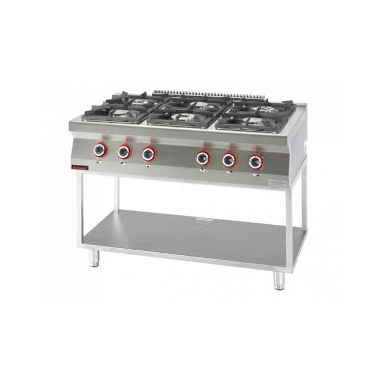 Cucina a gas con 6 bruciatori | 700.KG-6.T