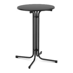 Tavolo da bar - nero - pieghevole - Ø70 cm - 110 cm | RC-BIS70FB
