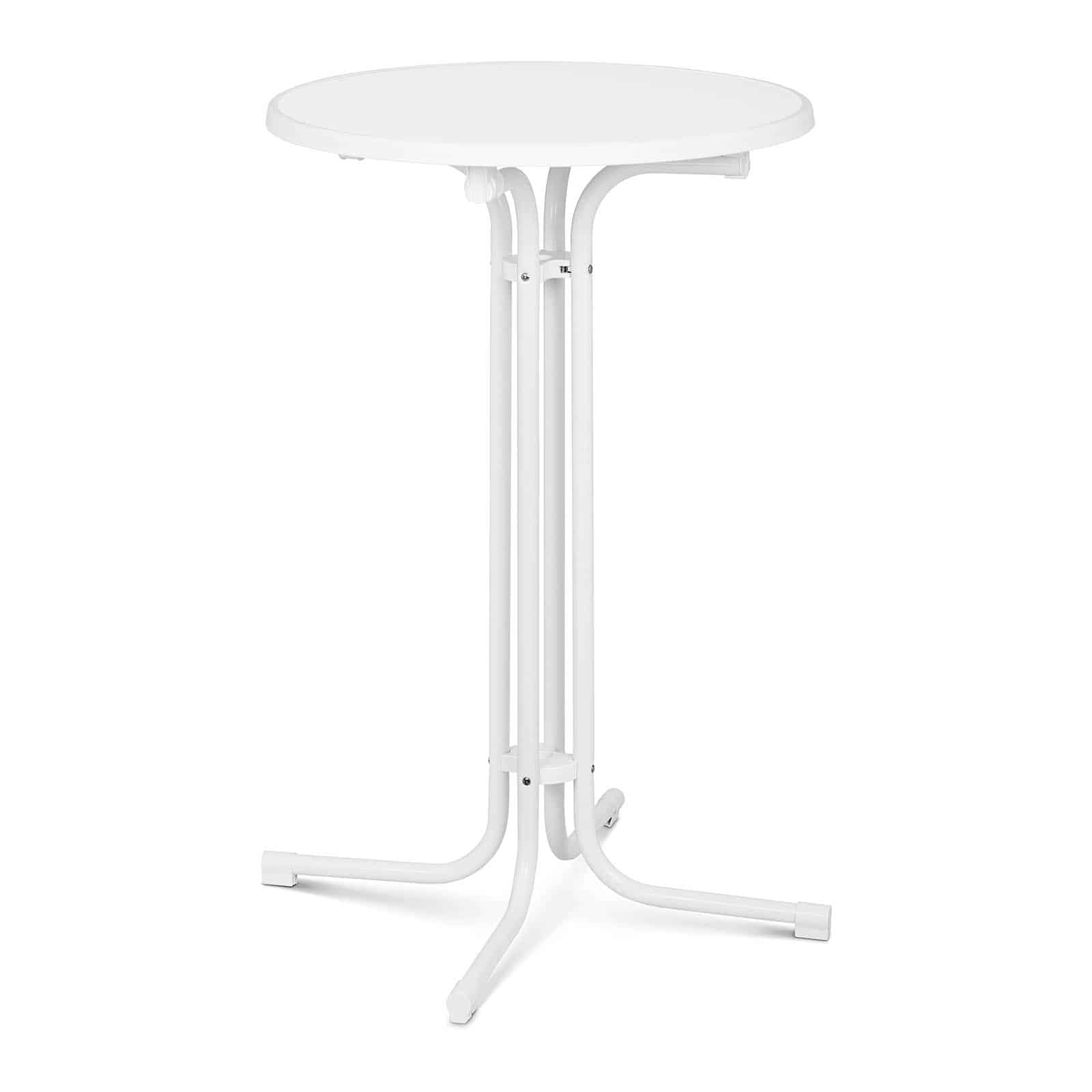 Tavolo da bar - bianco - pieghevole - Ø70 cm - 110 cm | RC-BIS70FW