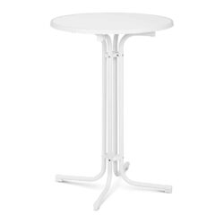 Tavolo da bar - bianco - pieghevole - Ø80 cm - 110 cm | RC-BIS80FW