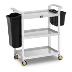 Carrello da servizio alberghiero - 2 contenitori in plastica - 150 kg | UNICLEAN 150