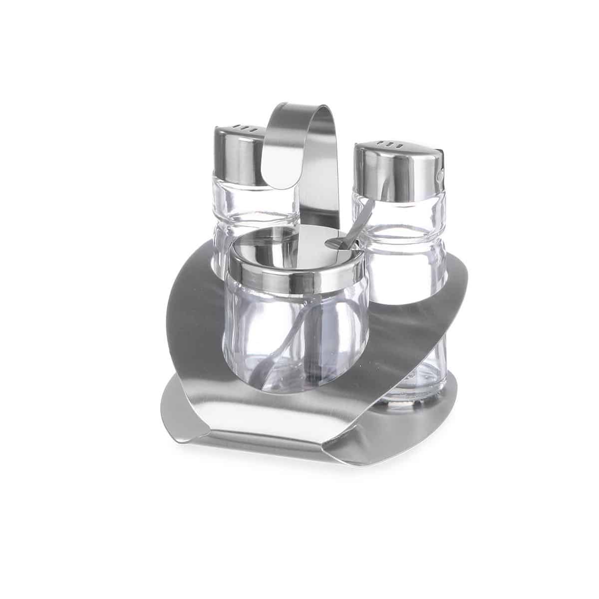 Set per condimenti - 3 pz (sale, pepe, salse) | Hendi 465332
