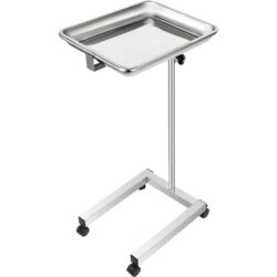Tavolino ospedaliero regolabile - 82-130 cm | in acciaio inox