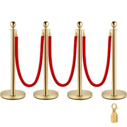 Sistema di transenne VIP - dorato - 4x sistema di guida