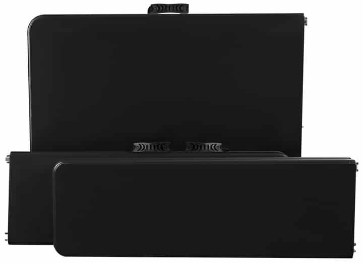 Set da giardino pieghevole nero - tavolo + panche | 180 cm