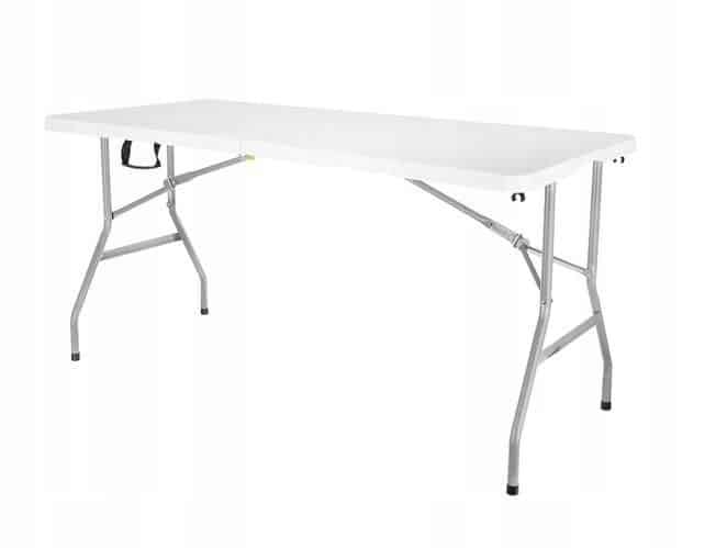 Tavolo da buffet pieghevole - bianco | 152 cm