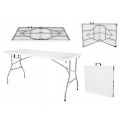 Tavolo da buffet pieghevole - bianco | 152 cm