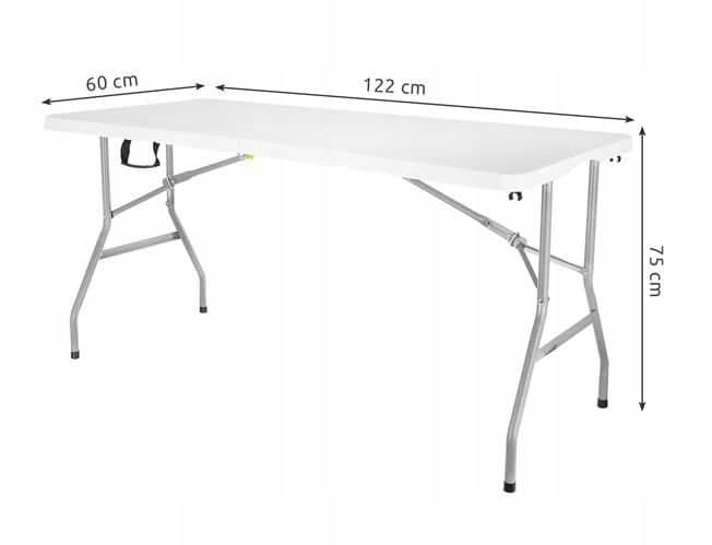 Tavolo da buffet pieghevole - bianco | 152 cm