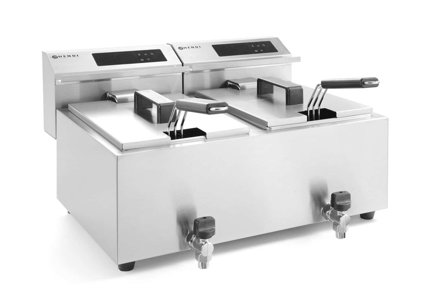 Friggitrice con controllo digitale - 2 x 8 L | Hendi 207376