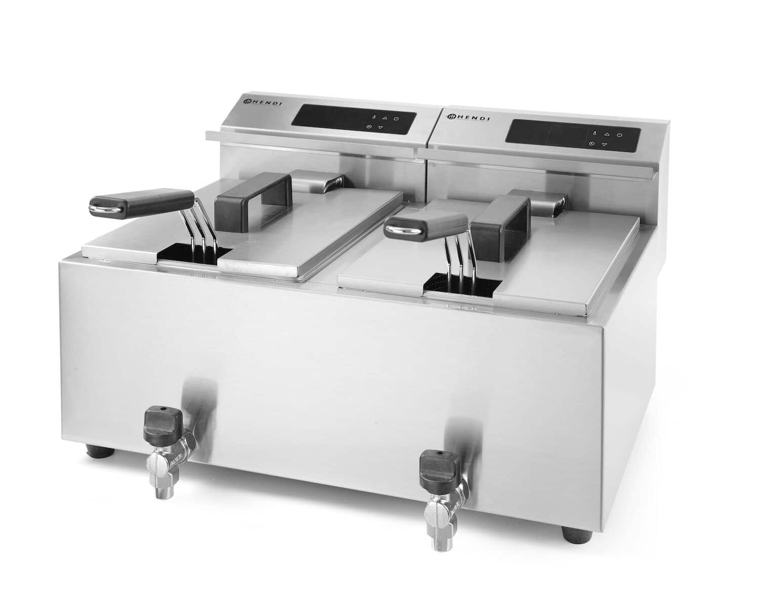 Friggitrice con controllo digitale - 2 x 8 L | Hendi 207376