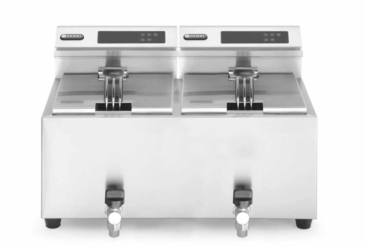 Friggitrice con controllo digitale - 2 x 8 L | Hendi 207376