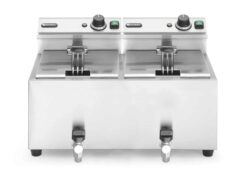 Friggitrice con rubinetto di scarico - 2 x 8 L | Hendi 209301