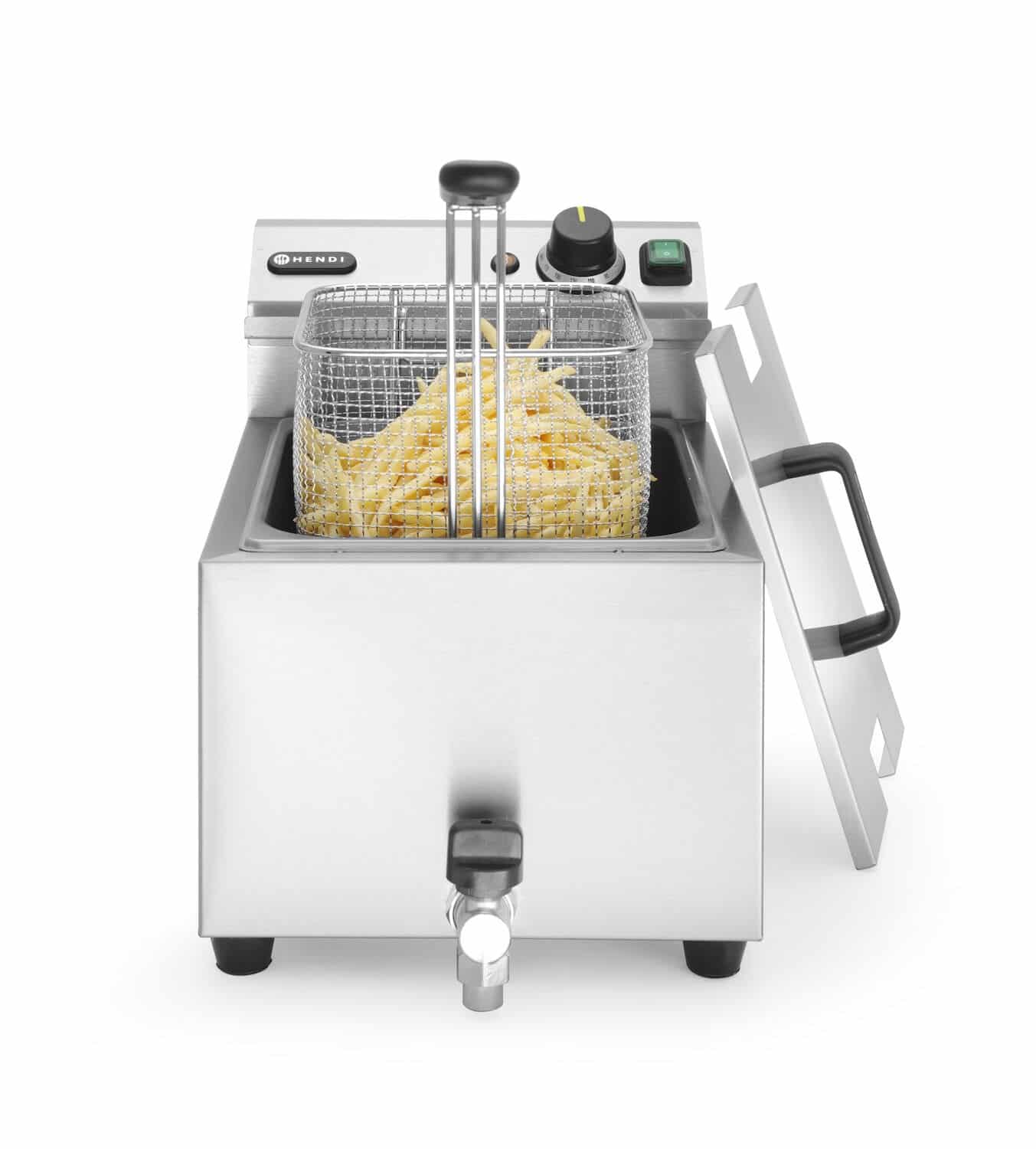 Friggitrice elettrica con rubinetto di scarico - 8 L - 3500 W - Profi Line | Hendi 209202