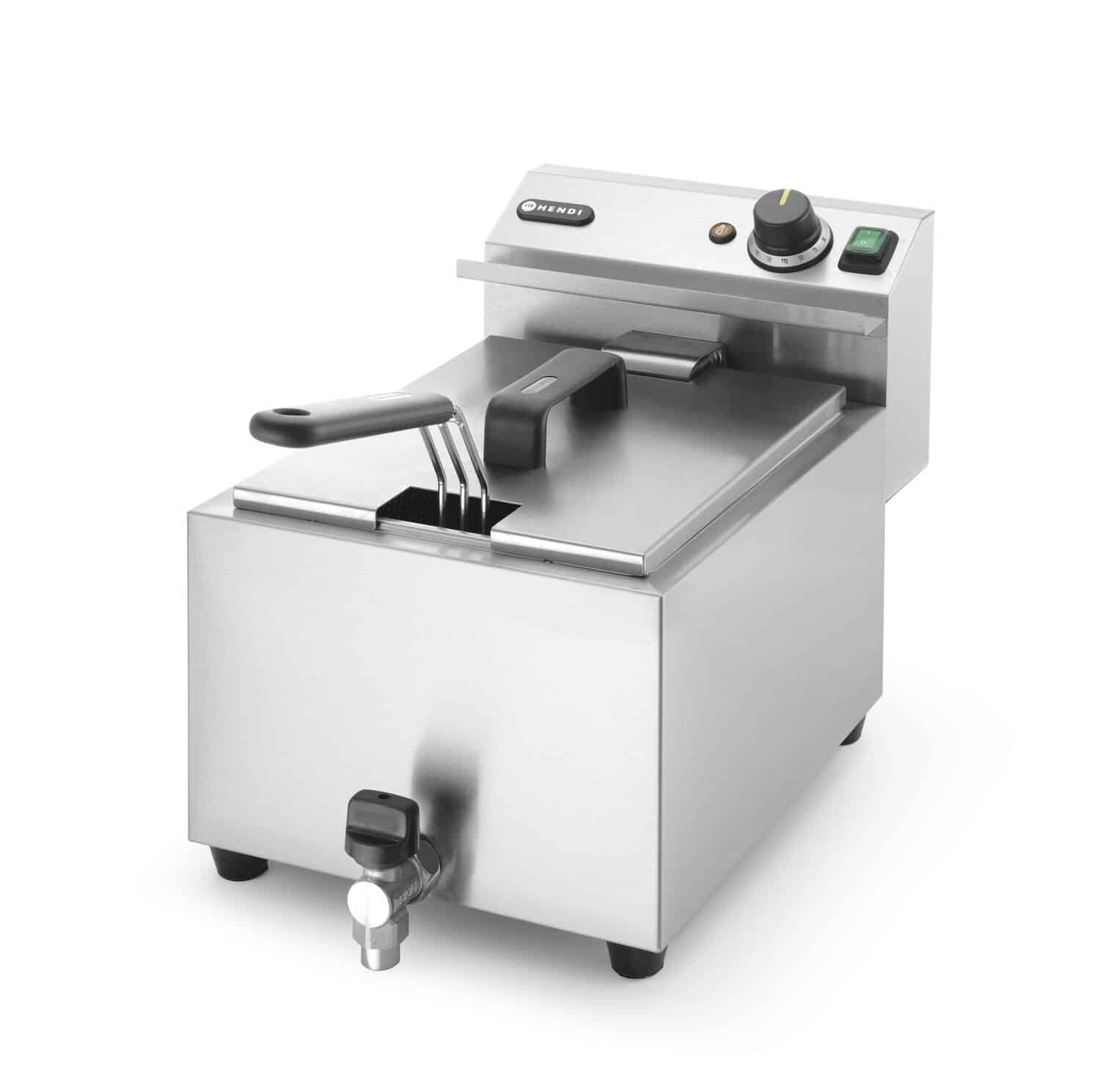 Friggitrice elettrica con rubinetto di scarico - 8 L - 3500 W - Profi Line | Hendi 209202