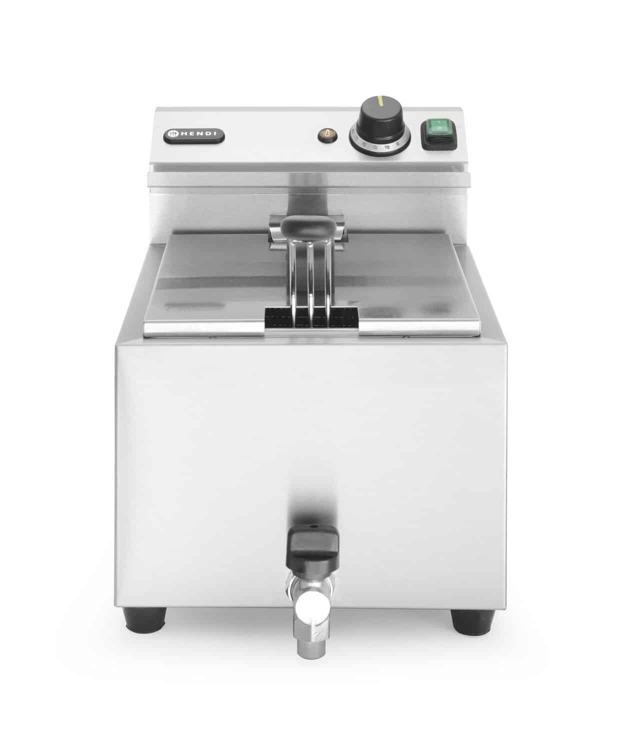 Friggitrice elettrica con rubinetto di scarico - 8 L - 3500 W - Profi Line | Hendi 209202