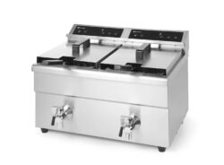 Friggitrice a induzione con rubinetto di scarico - 2 x 8 L | Hendi 215029