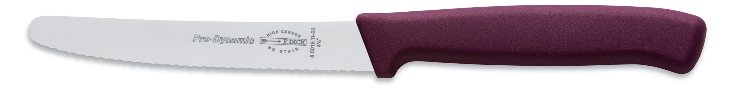Coltello da cucina dentato viola - 11 cm | F.Dick 8501511-26
