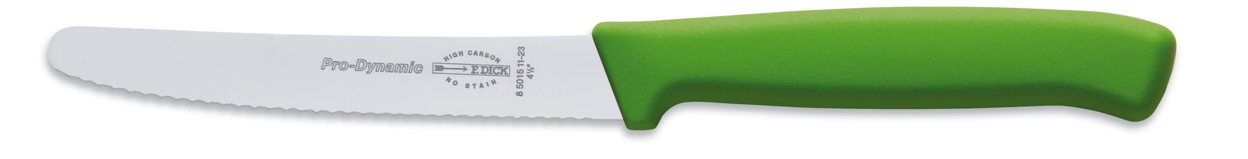 Coltello da cucina dentato verde - 11 cm | F.Dick 8501511-23