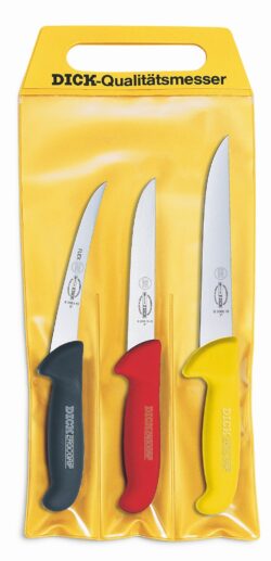 Set 3 coltelli ErgoGrip - 3 colori | F.Dick 8255100