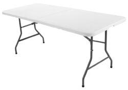 Tavolo da buffet pieghevole - 180 cm - plastica bianca