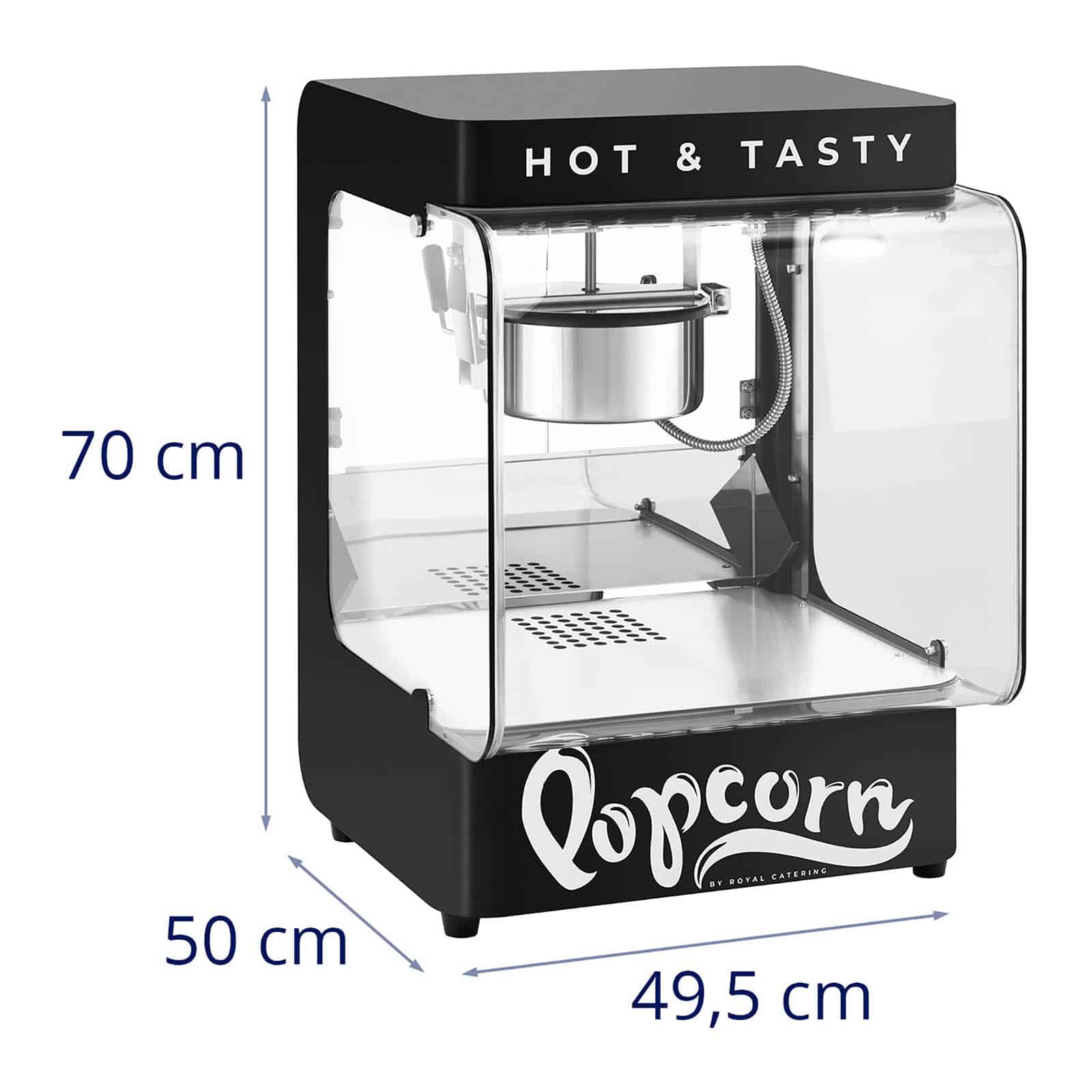 Macchina per popcorn nera, 4–5 kg/h, Royal Caterig | RCPS-ND01