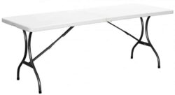 Tavolo da buffet pieghevole - 240 cm - plastica bianca