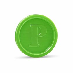 Gettone (PS) verde Ø23mm [100 pz]