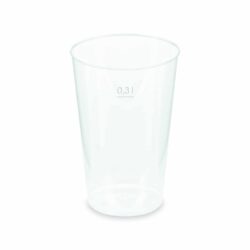 Bicchiere riutilizzabile (PP) extraresistente Ø80mm 0,3L [15 pz]