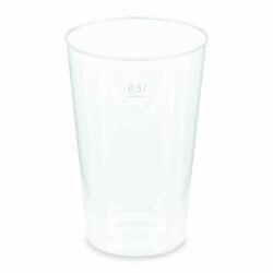 Bicchiere riutilizzabile (PP) extraresistente Ø93mm 0,5L [12 pz]