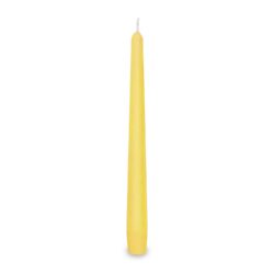 10 pz - candela conica - gialla - Ø23 x 245 mm