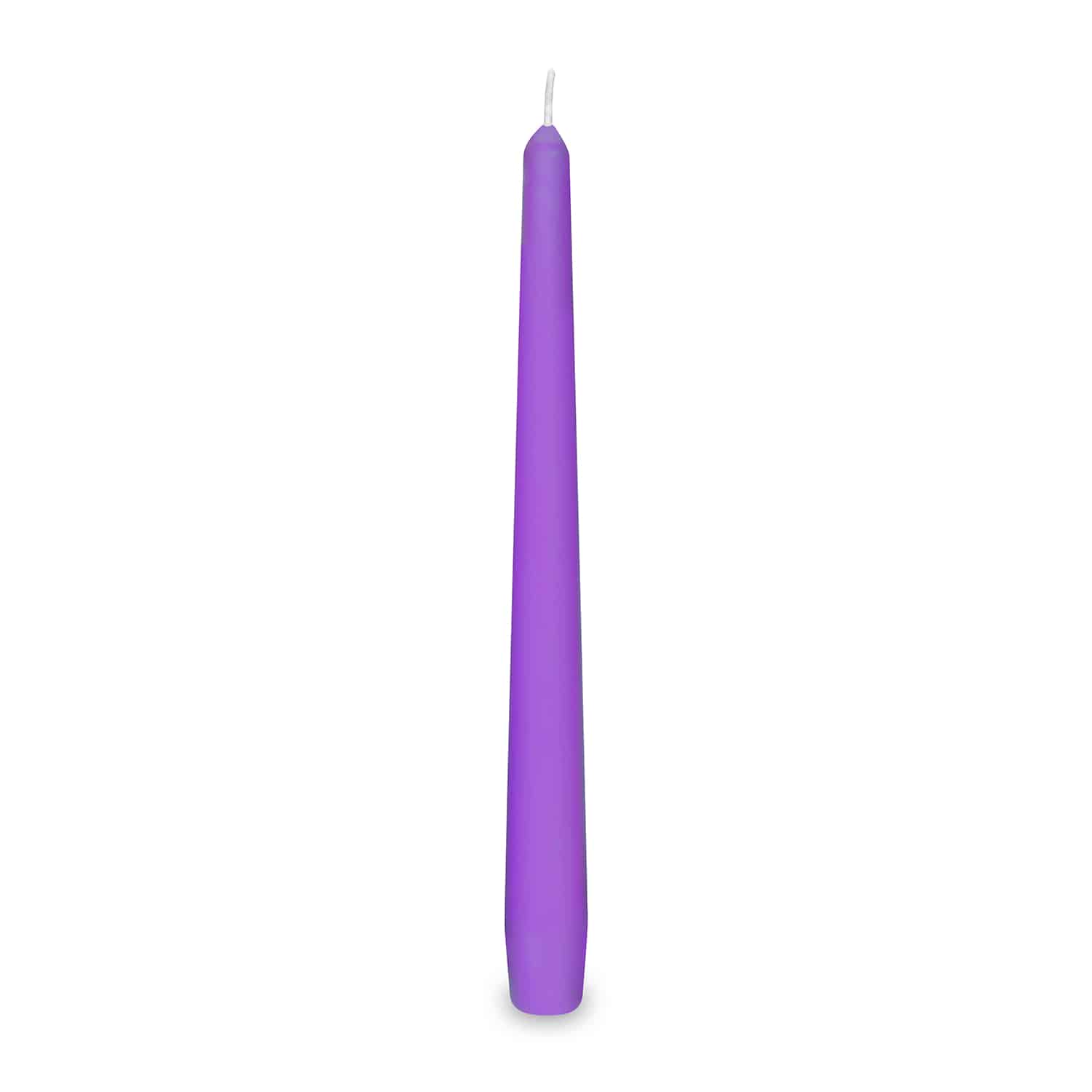 10 pz - candela conica - lilla chiaro - Ø23 x 245 mm