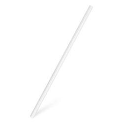 Cannuccia di carta bianca `JUMBO` Ø8mm x 25cm [100 pz]