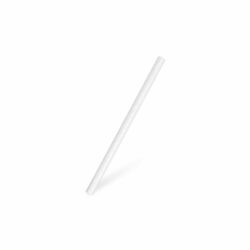 Cannuccia di carta bianca `JUMBO` Ø8mm x 15cm [100 pz]