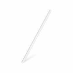 Cannuccia di carta bianca `JUMBO` Ø8mm x 20cm [100 pz]