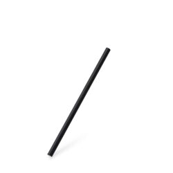 Cannuccia di carta nera `JUMBO` Ø8mm x 20cm [100 pz]